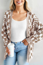 Load image into Gallery viewer, Brown Checkered Cardigan
