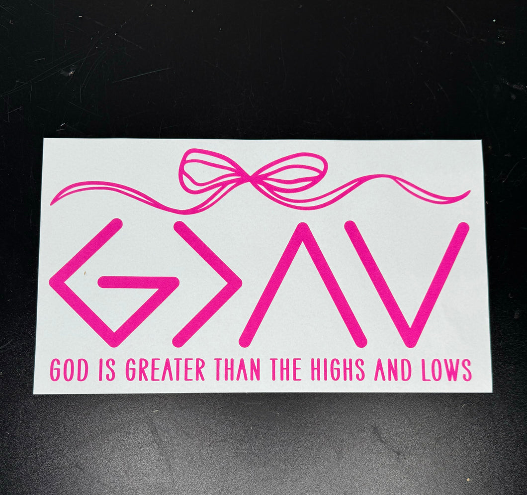 God is greater than