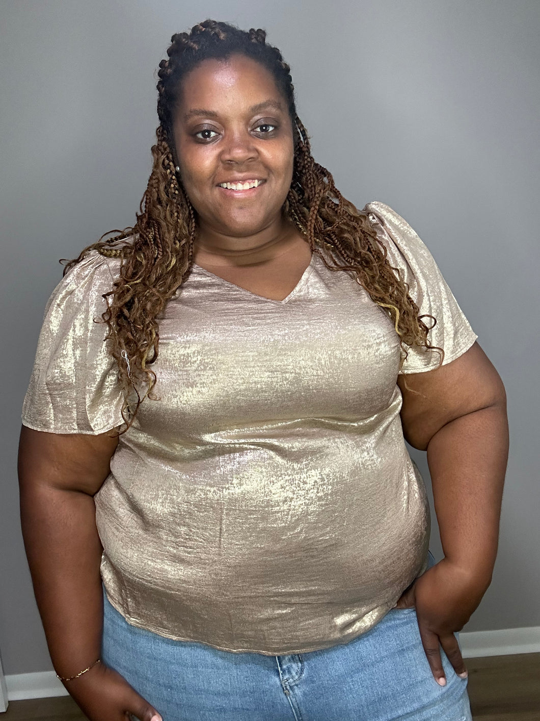 Gold Metallic Top