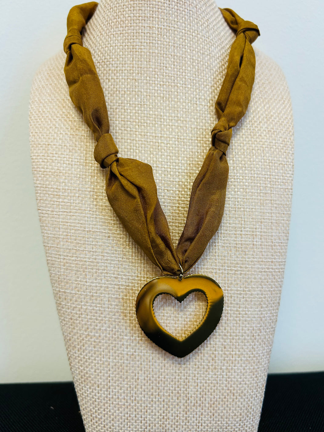 Brown Gold Heart Necklace