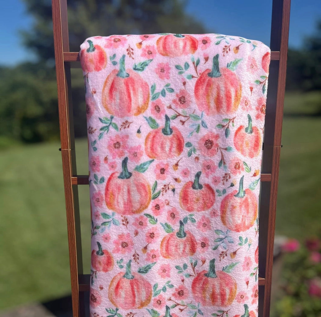 Floral Pumpkin blanket