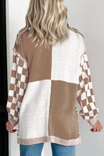 Load image into Gallery viewer, Brown Checkered Cardigan
