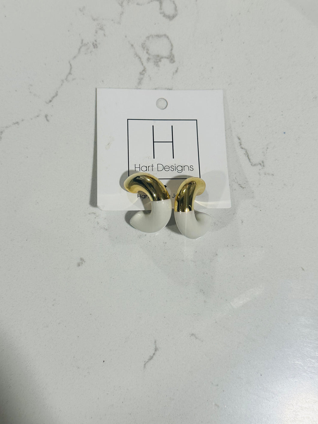 Gold and white hoops