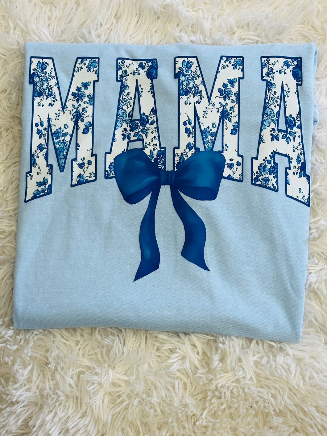Mama blue/white