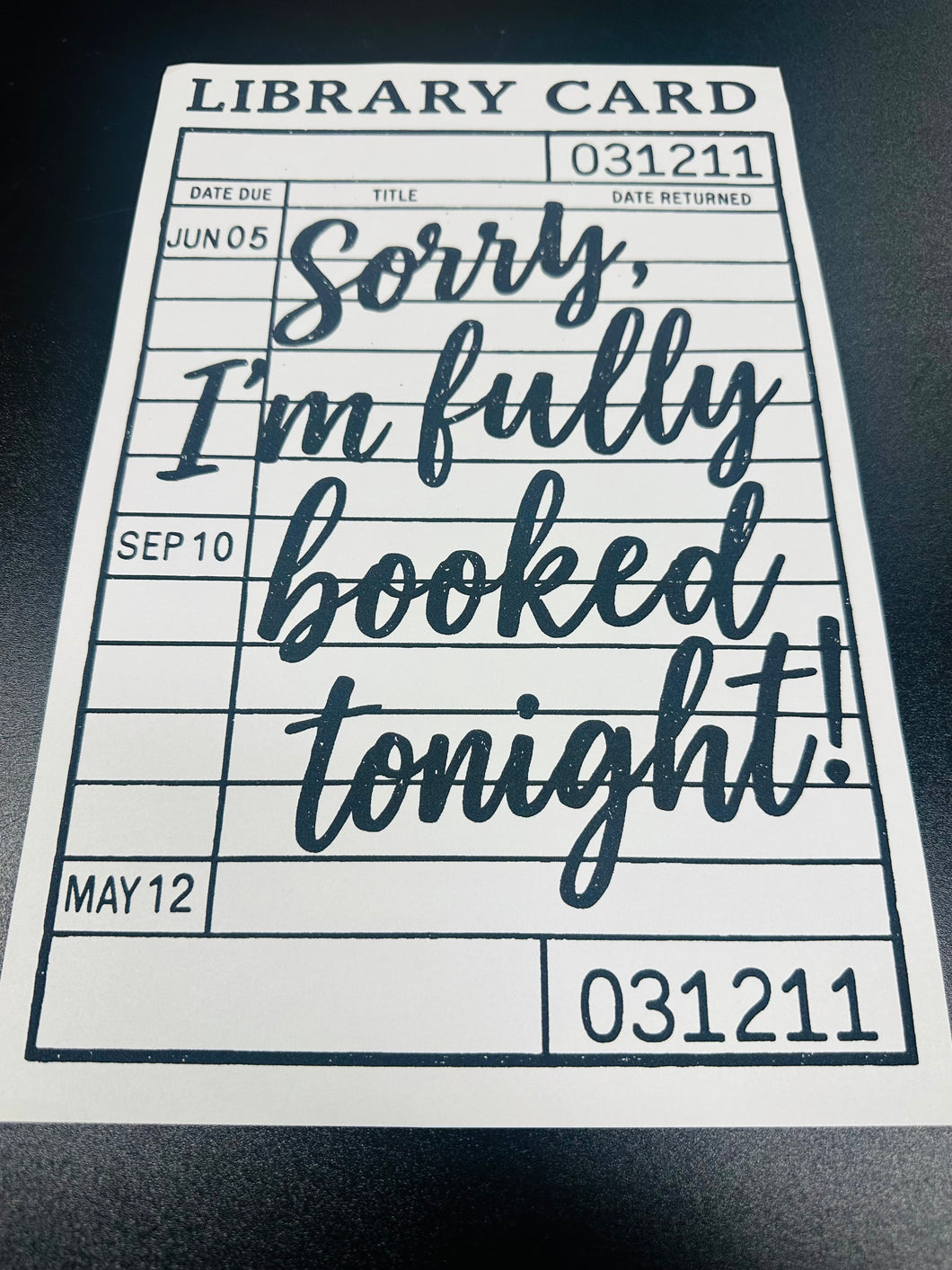 sorry I am fully booked tonight