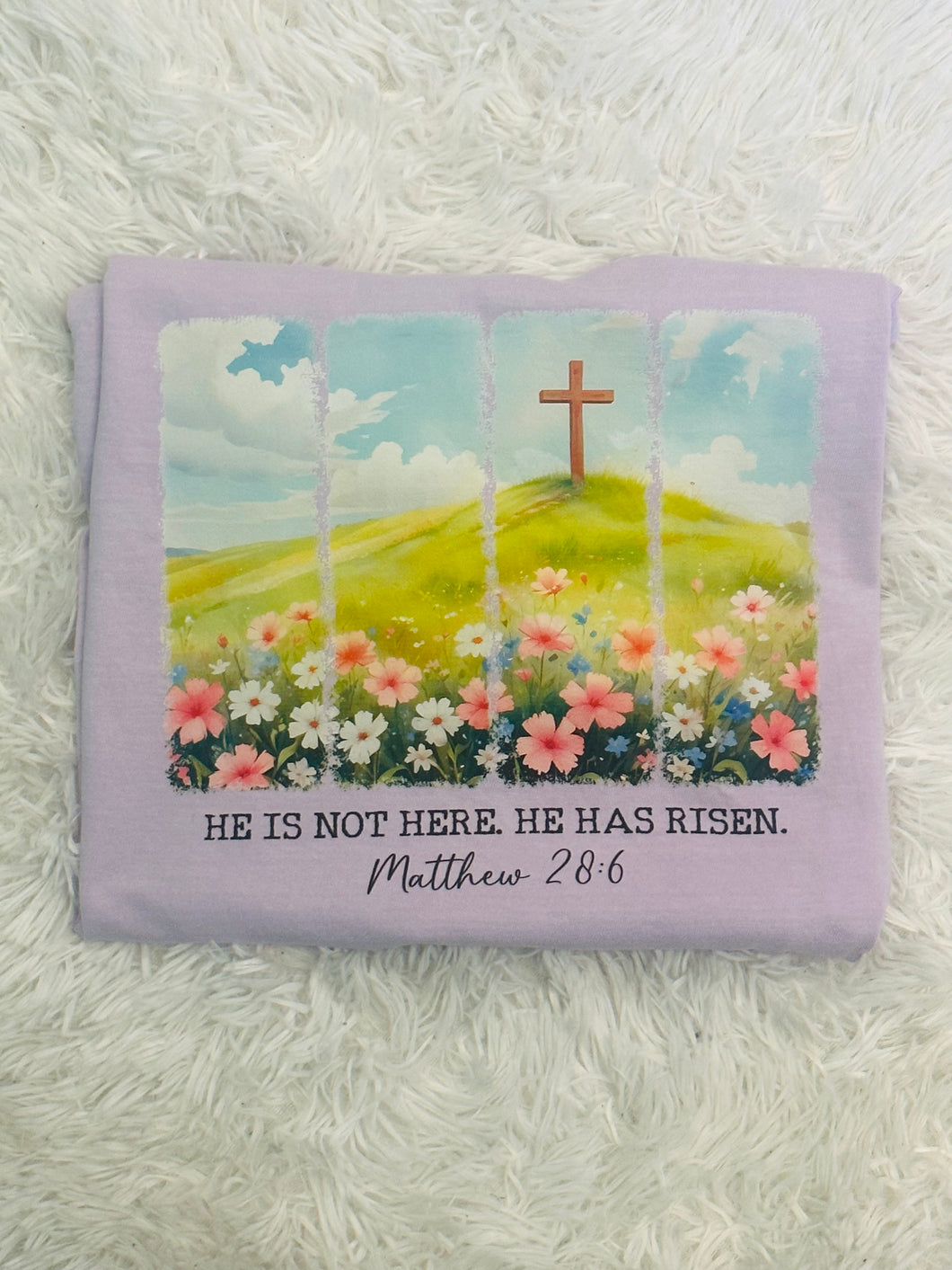 He is not here. He has risen