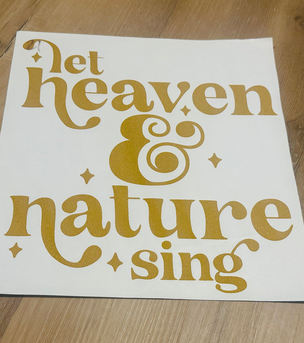 Let heaven and nature sing