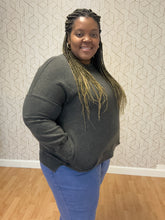 Load image into Gallery viewer, Black acid wash fleece pullover
