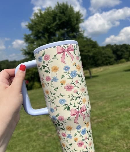 Bow floral cup